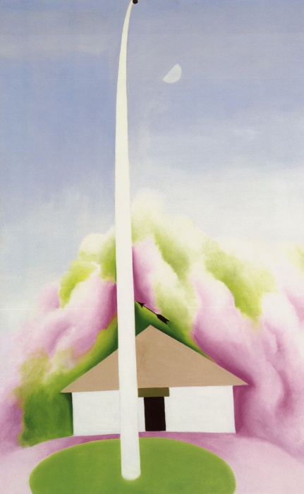 Georgia O'Keeffe Flagpole And White House
